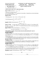 Đề thi thử đh môn Toán năm 2014