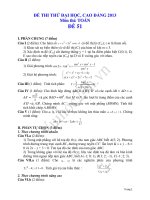 Đề thi thử đại học 2013 Môn Toán khối B Đề 51 potx