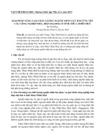 GIẢI PHÁP NÂNG CAO CHẤT LƯỢNG NGUỒN NHÂN LỰC ĐÁP ỨNG YÊU CẦU CÔNG NGHIỆP HÓA, HIỆN ĐẠI HÓA Ở TỈNH THỪA THIÊN HUẾ pdf