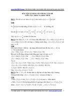 BÀI TẬP VỀ HÀM SỐ VỚI BA VẤN ĐỀ LIÊN TỤC, KHẢ VI, KHẢ TÍCH pdf