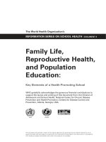Family Life, Reproductive Health, and Population Education: Key Elements of a Health-Promoting School docx