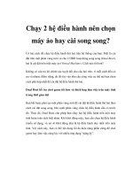 Chạy 2 hệ điều hành nên chọn máy ảo hay cài song song potx