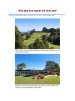 Nhà đẹp cho người mê chơi golf ppt