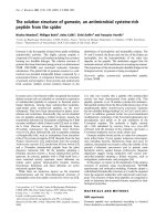 Báo cáo Y học: The solution structure of gomesin, an antimicrobial cysteine-rich peptide from the spider pptx