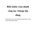 Biến khăn voan thành vòng tay vintage dịu dàng doc