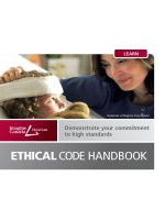 ETHICAL CODE HANDBOOK: Demonstrate your commitment to high standards docx