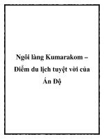 Ngôi làng Kumarakom – Điểm du lịch tuyệt vời của Ấn Độ docx