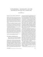 “SCENOPHOBIA”, GEOGRAPHY AND THE AESTHETIC POLITICS OF LANDSCAPE “SCENOPHOBIA”, GEOGRAPHY AND THE AESTHETIC POLITICS OF LANDSCAPE doc
