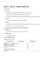 Địa Lí 7 Bài 30 – Kinh tế châu Phi