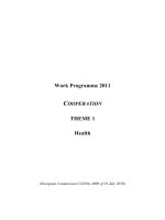 Work Programme 2011 COOPERATION THEME 1 Health potx