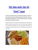Mẹ làm mứt cho bé “hảo” ngọt pptx