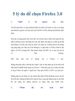 5 lý do để chọn Firefox 3.0 doc