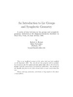introduction to lie groups and symplectic geometry - bryant r.l.