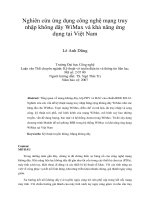 nghiên  cứu ứng dụng công nghệ mạng truy cập không dây wimax