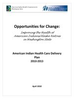 Opportunities for Change: Improving the Health of American Indians/Alaska Natives in Washington State docx