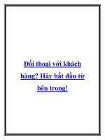 Đối thoại với khách hàng? Hãy bắt đầu từ bên trong potx