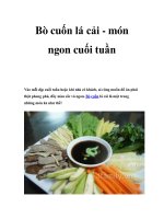 Bò cuốn lá cải - món ngon cuối tuần pot