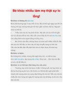 Bé khóc nhiều làm mẹ thật sự lo lắng! pptx