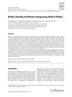 Health, schooling and lifestyle among young adults in Finland ppt