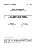 Testing the Trade Credit and Trade Link: Evidence from Data on Export Credit Insurance docx