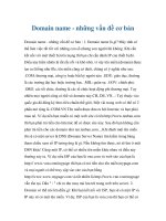 Domain name - những vấn đề cơ bản doc
