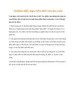 Những điều bạn nên biết khi ăn cam doc