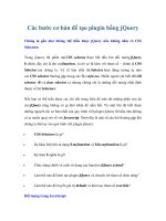 Các bước cơ bản để tạo plugin bằng jQuery potx