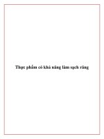 Thực phẩm có khả năng làm sạch răng pptx