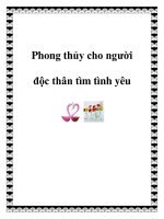 Phong thủy cho người độc thân tìm tình yêu docx