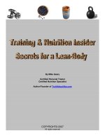 Training & Nutrition Insider Secrets for a Lean - Body docx