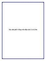 Xây nhà phố 4 tầng trên diện tích 3,1x12,9m doc