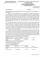 Đề thi thử ĐH môn Anh Văn năm 2013 Đề 10 pptx