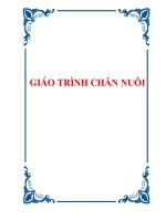GIÁO TRÌNH CHĂN NUÔI docx
