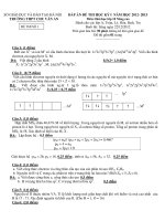 Đề thi học kì 1 môn Hóa nâng cao năm 2013 trường Chu Văn An pptx