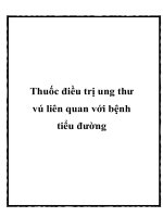Thuốc điều trị ung thư vú liên quan với bệnh tiểu đường potx