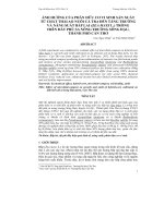 ẢNH HƯỞNG CỦA PHÂN HỮU CƠ VI SINH SẢN XUẤT TỪ CHẤT THẢI AO NUÔI CÁ TRA ĐẾN TĂNG TRƯỞNG VÀ NĂNG SUẤT BẮP LAI (ZEA MAYS L.) TRỒNG TRÊN ĐẤT PHÙ SA NÔNG TRƯỜNG SÔNG HẬU, THÀNH PHỐ CẦN THƠ potx
