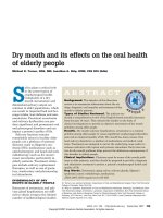 Dry mouth and its effects on the oral health of elderly people pptx