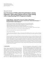 Low Occurrence of Tuberculosis Drug Resistance among Pulmonary Tuberculosis Patients froman Urban Setting, with a Long-Running DOTS Programin Zambia docx