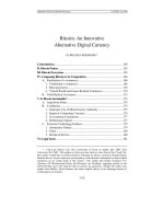 Bitcoin  An Innovative  Alternative Digital Currency