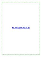 Kỹ năng giao tiếp là gì? docx