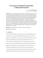 Governance in Spanish Savings Banks: A Historical Perspective ppt