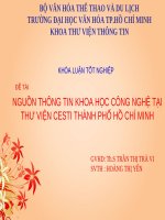 Nguồn thông tin khoa học và công nghệ tại thư viện Cesti thành phố Hồ chí Minh pot