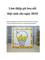 Làm thiệp giỏ hoa nổi thật xinh cho ngày 20/10 potx