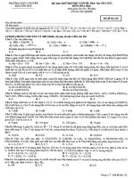 Đề thi thử đại học lần III năm 2011 - 2012 môn hóa học - Trường THPT chuyên Nguyễn Huệ - Mã đề thi 132 ppt