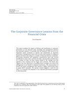 The Corporate Governance Lessons from the Financial Crisis docx
