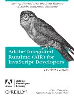 Adobe Integrated Runtime (AIR) for JavaScript Developers Pocket Guide pdf