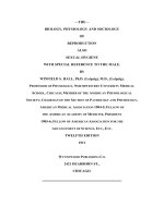 THE BIOLOGY, PHYSIOLOGY AND SOCIOLOGY OF REPRODUCTION ALSO SEXUAL HYGIENE WITH SPECIAL REFERENCE TO THE MALE docx