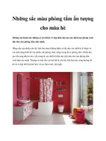 Những sắc màu phòng tắm ấn tượng cho mùa hè potx