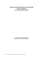 Modern food biotechnology, human health  and development:  an evidence-based study