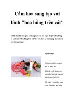 Cắm hoa sáng tạo với bình 